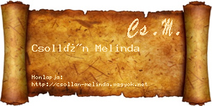 Csollán Melinda névjegykártya